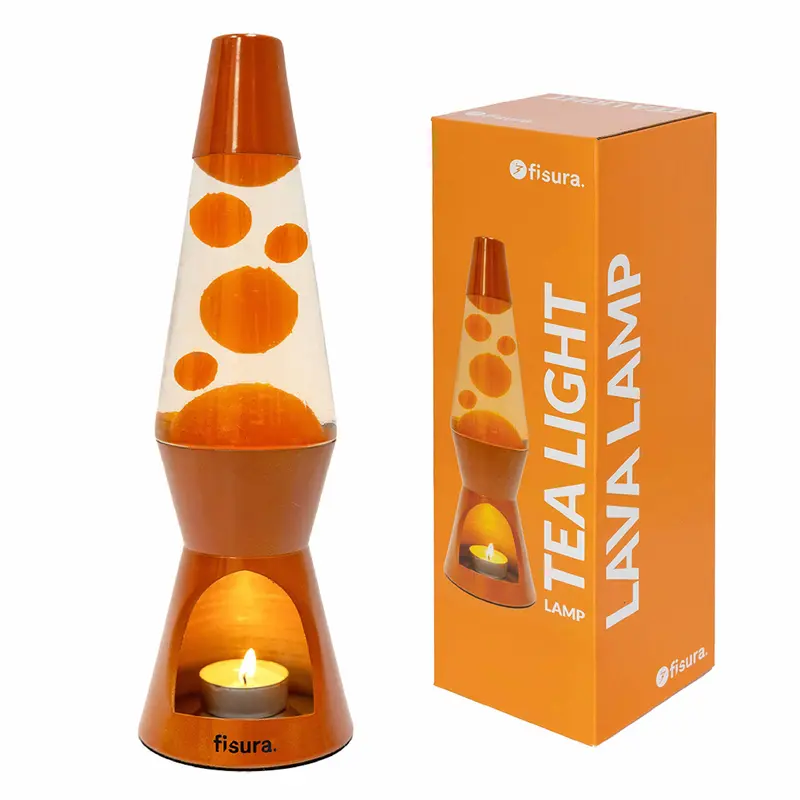 Lámpara de lava vela terracota