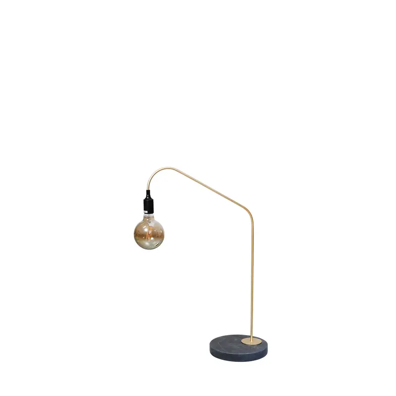 Lámpara de mesa - Ellis - Mármol dorado/negro