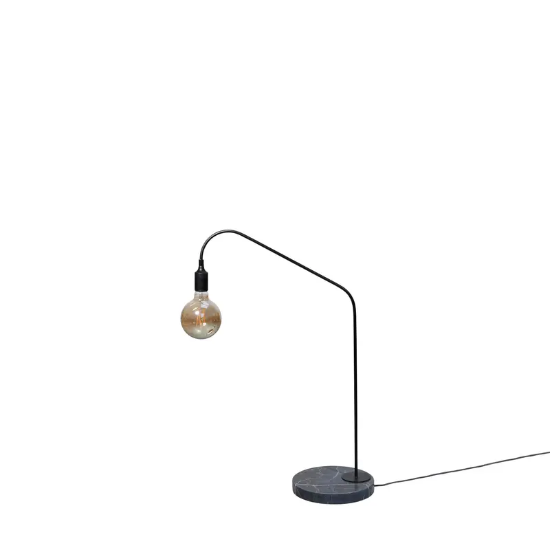 Lámpara de mesa - Ellis - Negro/Mármol negro