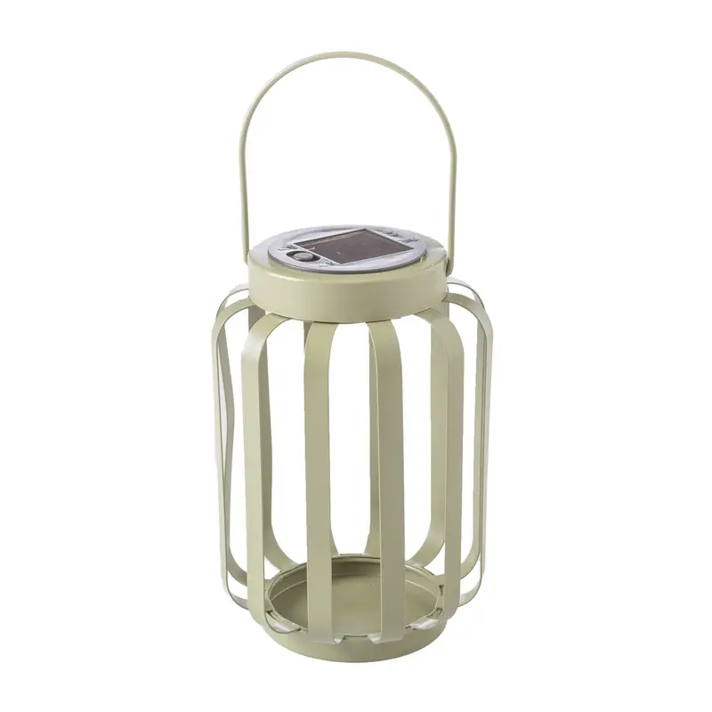 Lámpara Solar LED de Metal Verde para Jardín, Terraza y balcón