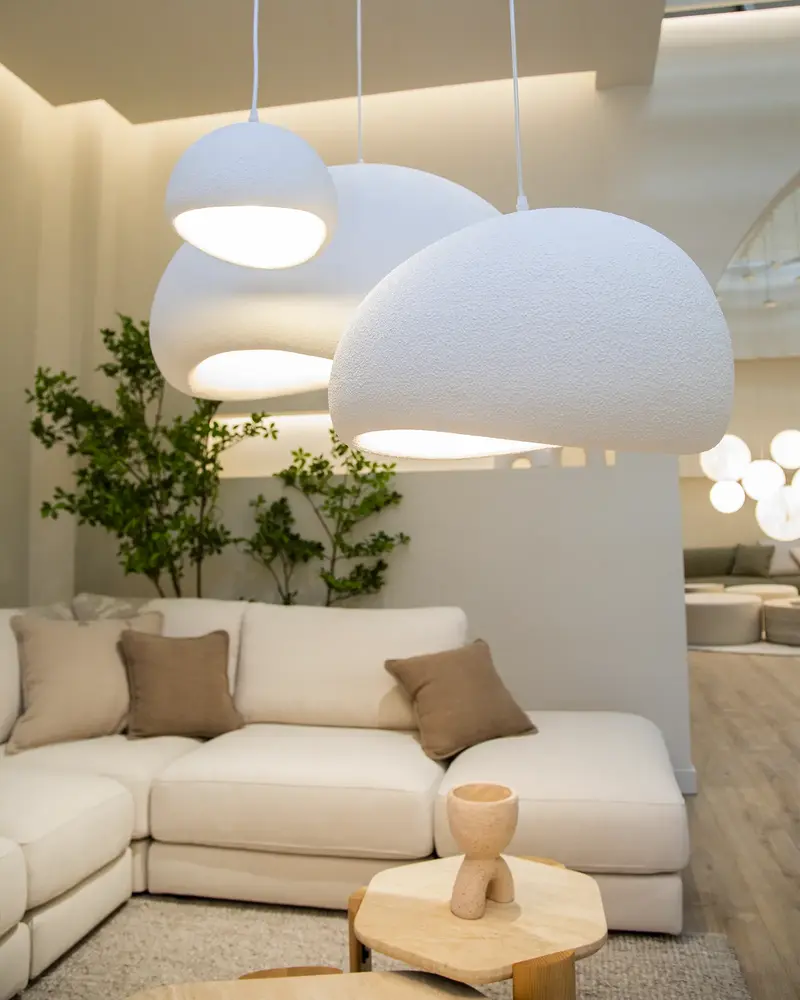 Lámpara techo colgante salón comedor resina multiformato artesanal orgánica Cloud