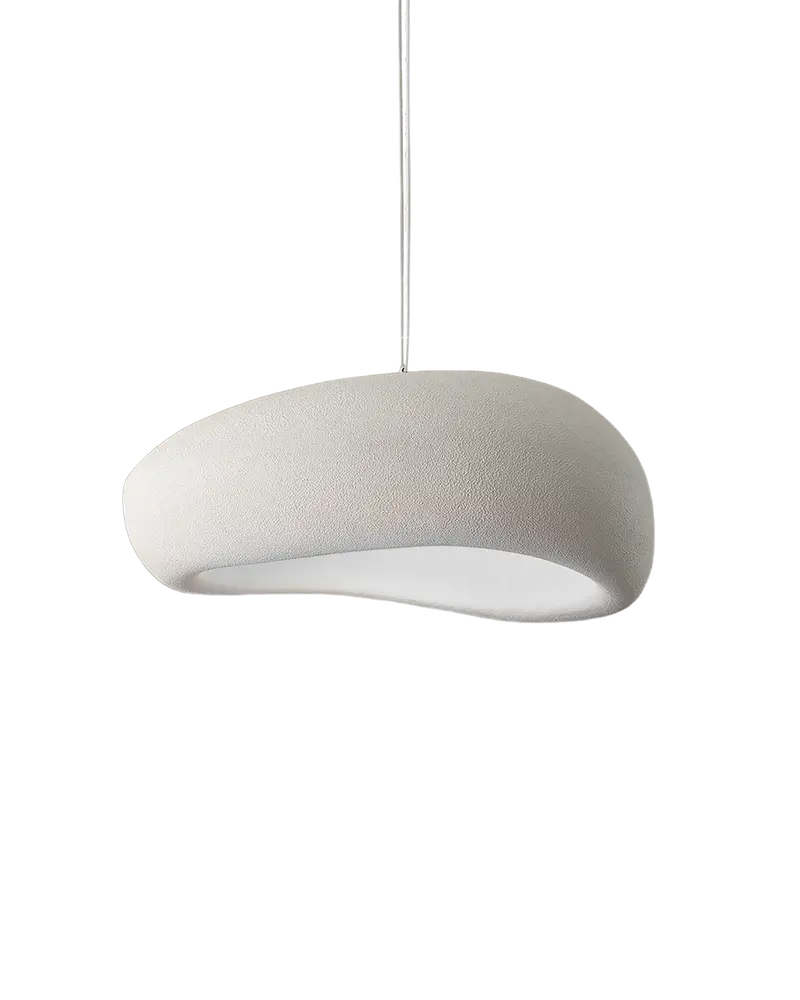 Lámpara techo colgante salón comedor resina multiformato artesanal orgánica Moon