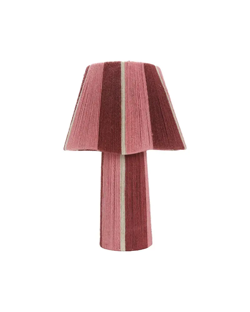 LAMPARA YUTE FLORAL (rosa)