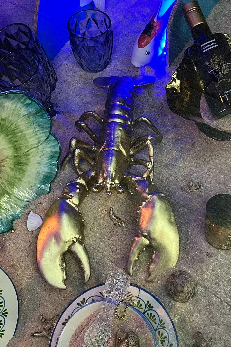 Langosta Dorada De Decoración