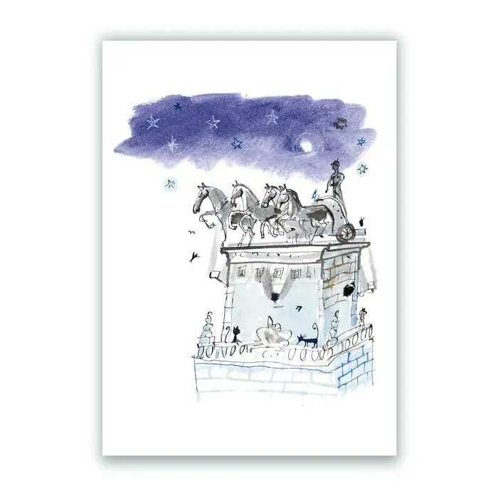 Las Cuadrigas de la Calle Alcalá Impresión Giclée