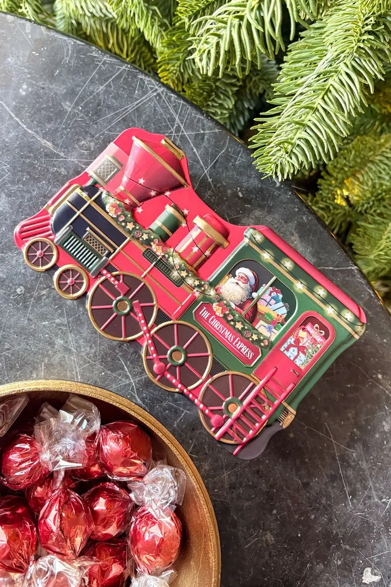 Lata Tren De Navidad Con Bombones