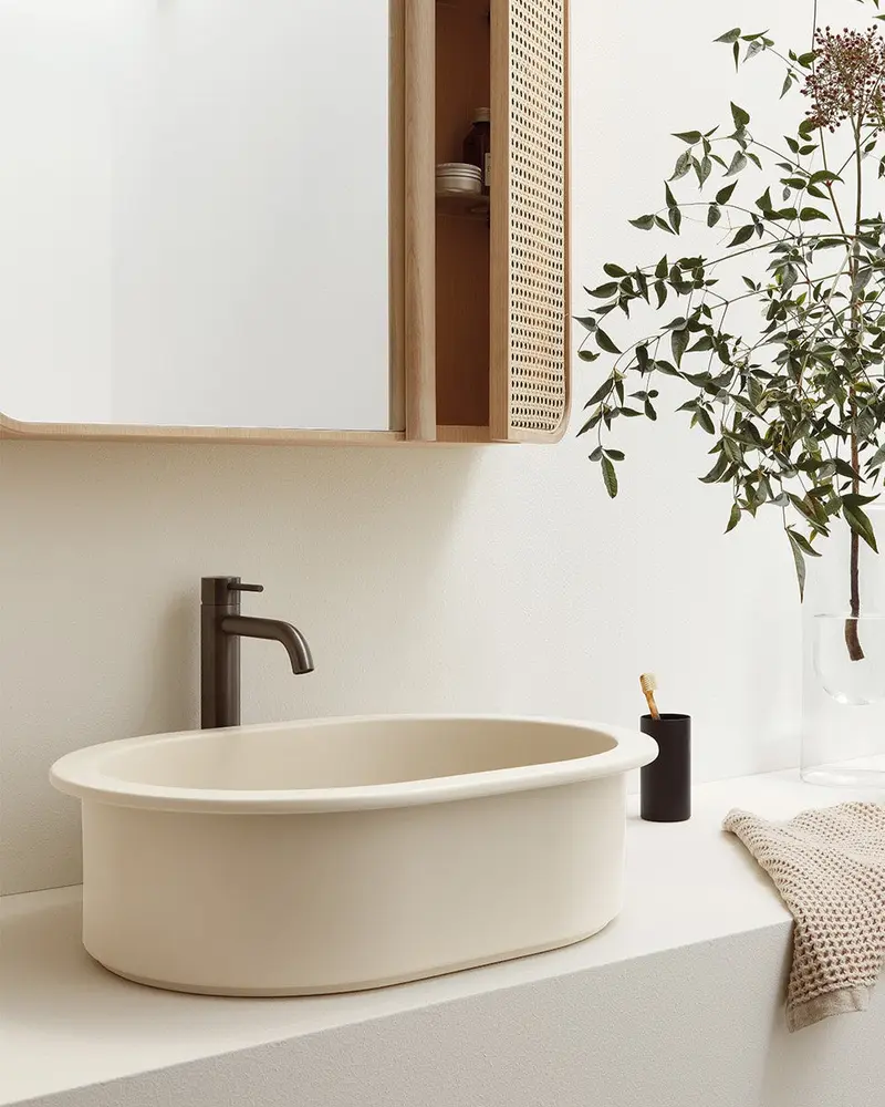 Lavabo de apoyo Catino Oval Ø55