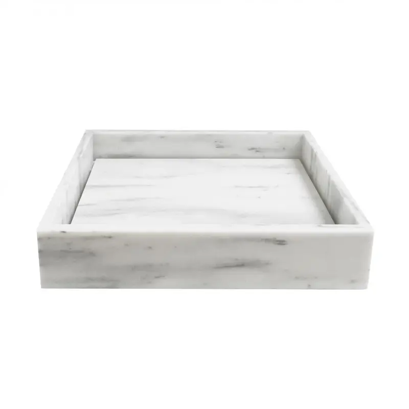 Lavabo de mármol blanco George - Con placa base