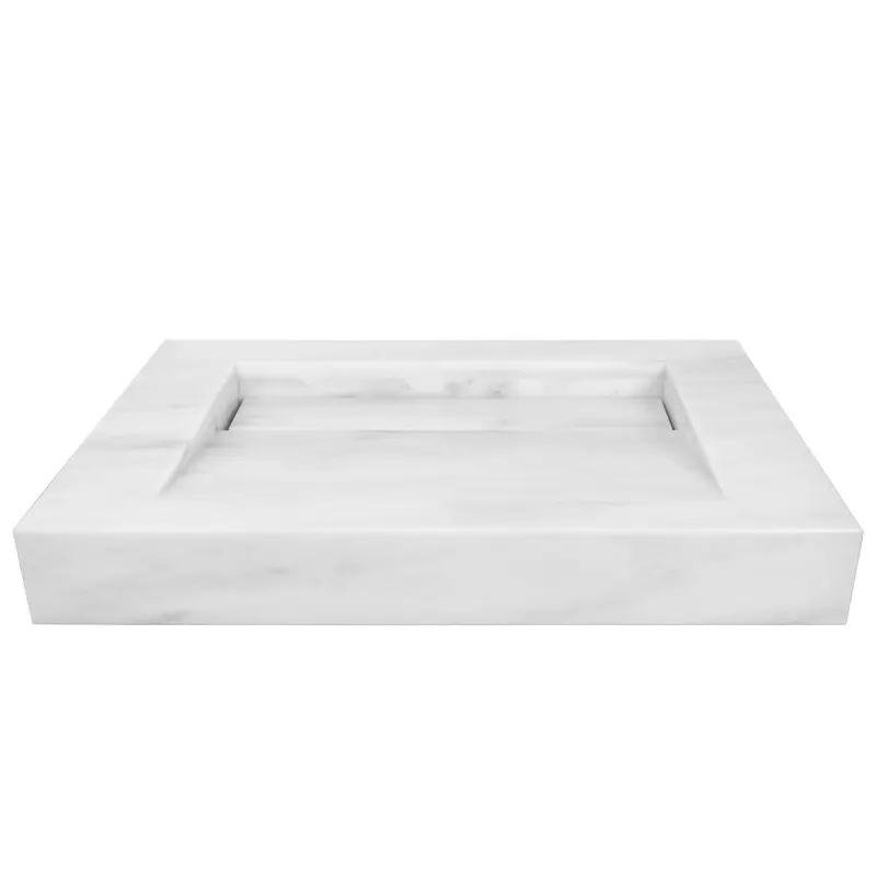 Lavabo de mármol Remy - Flotante - Mármol blanco