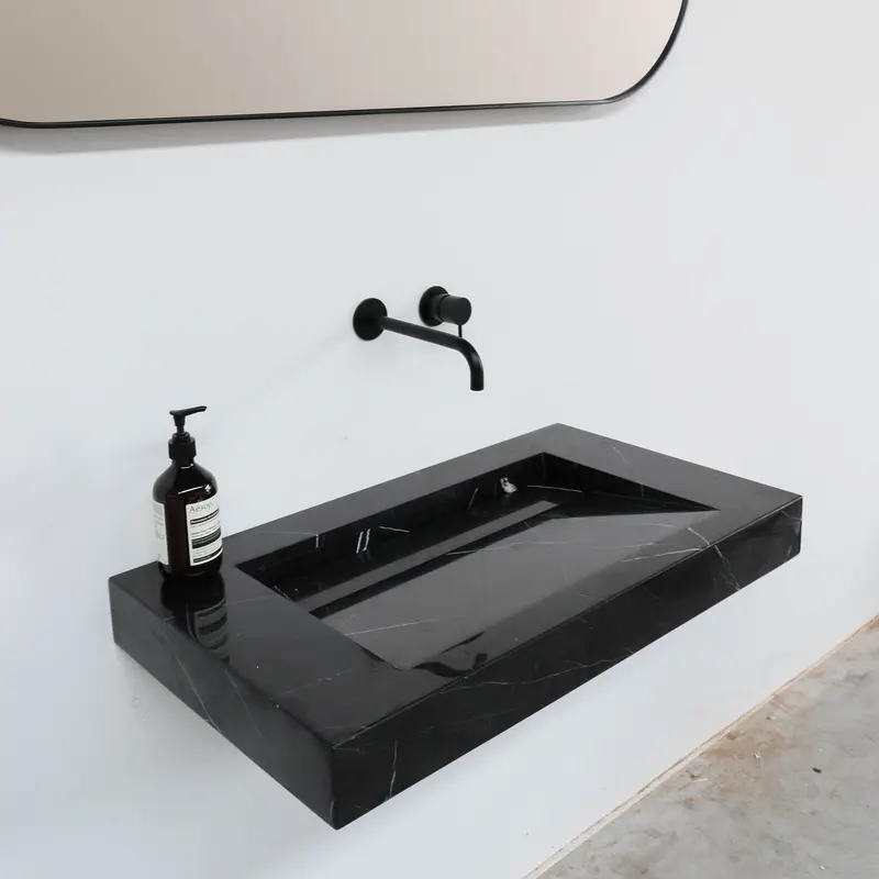 Lavabo de Mármol Remy - Flotante - Negro