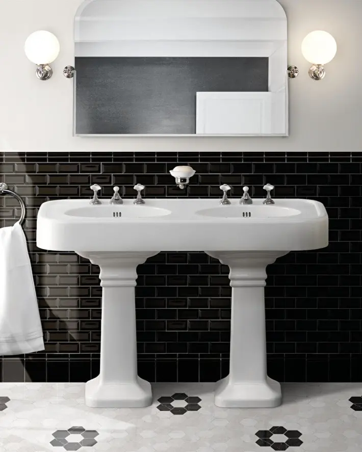 Lavabo doble Brooklyn con doble pedestal