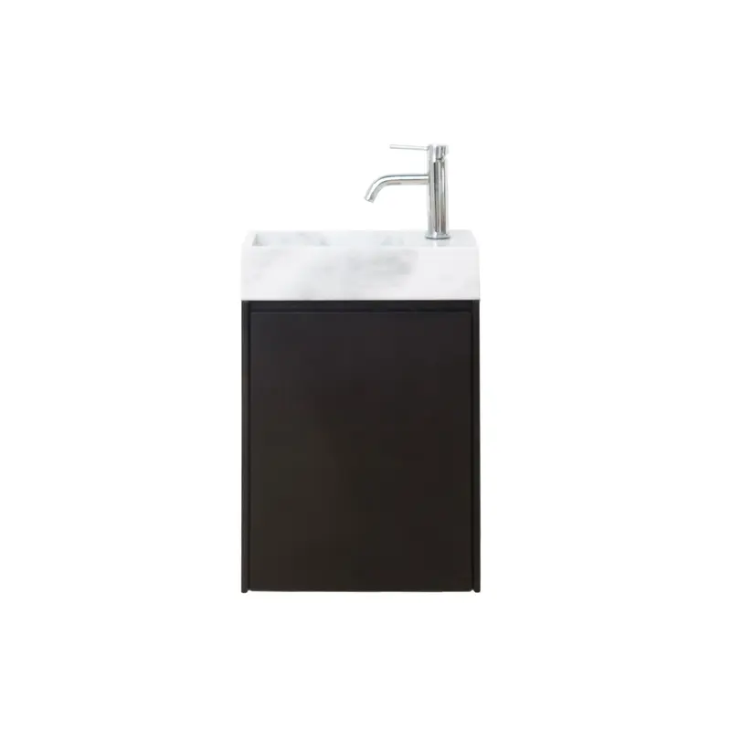 Lavamanos Krabi con mueble - Roble Negro - Mármol Blanco
