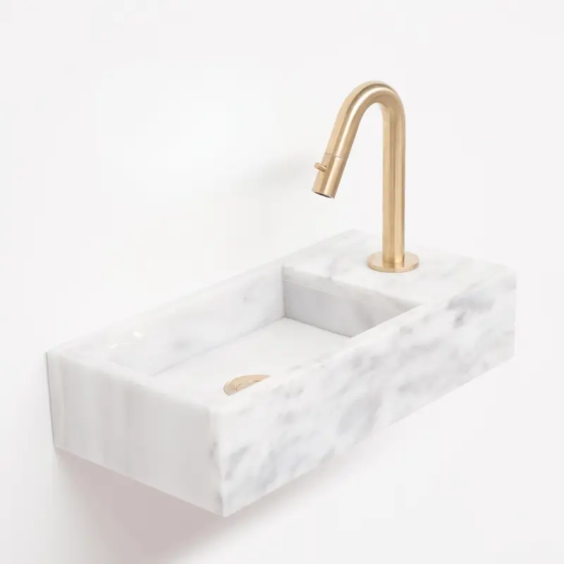 Lavamanos Porto Marble - Mármol Blanco - Derecha