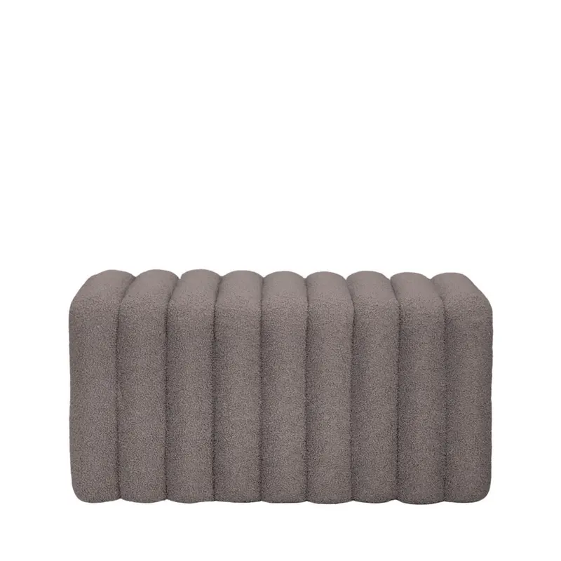 Leto - Banco acolchado de tela bouclé L79cm
