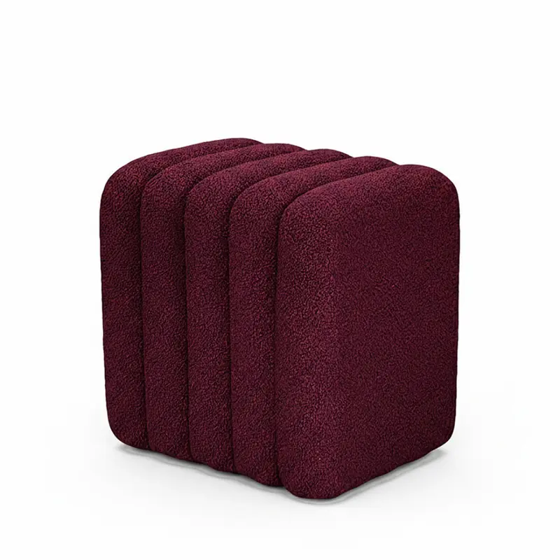 Leto - Puf acolchado de tela bouclé