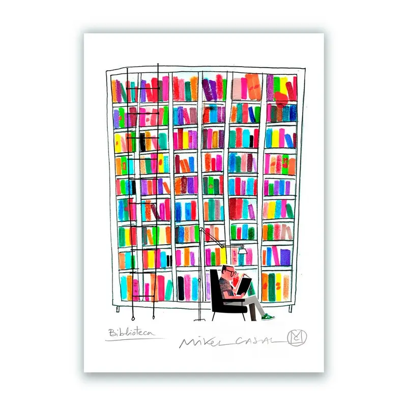 Librería 2 Impresión Giclée