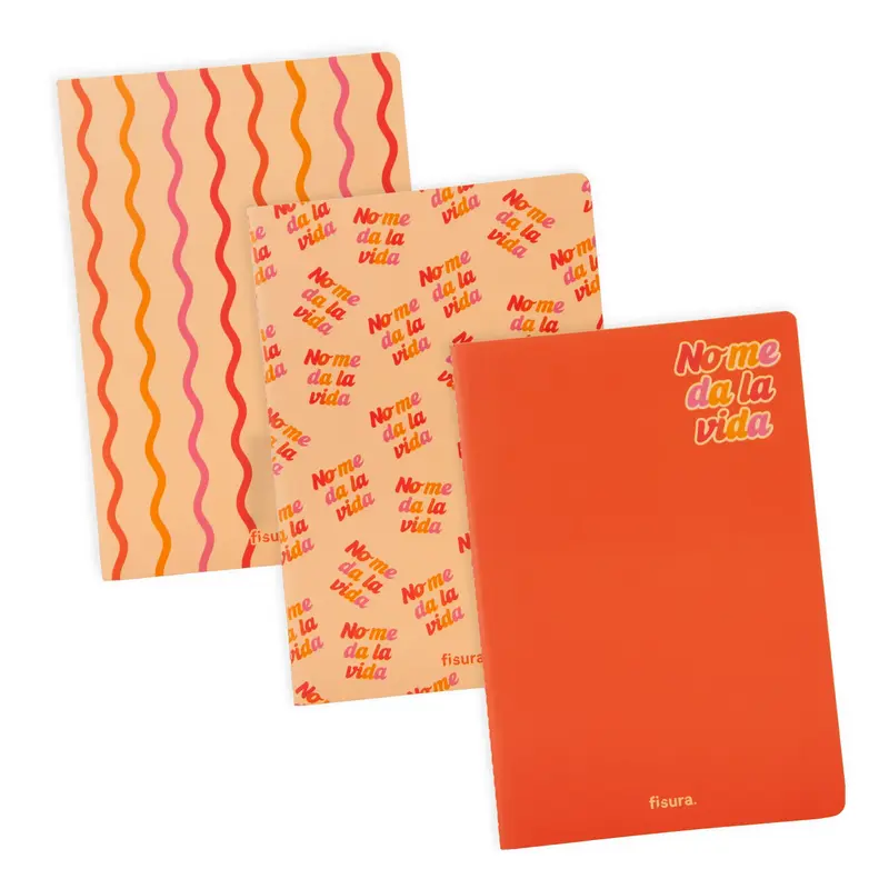 Libreta A5 “No me da la vida” pack de 3