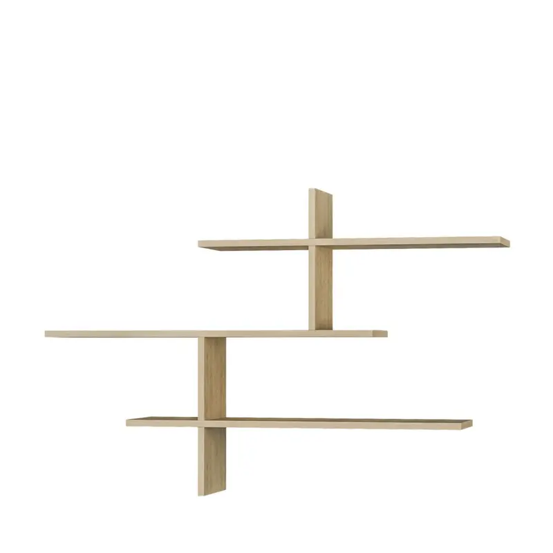 Lio - Estantería de pared de madera L123cm