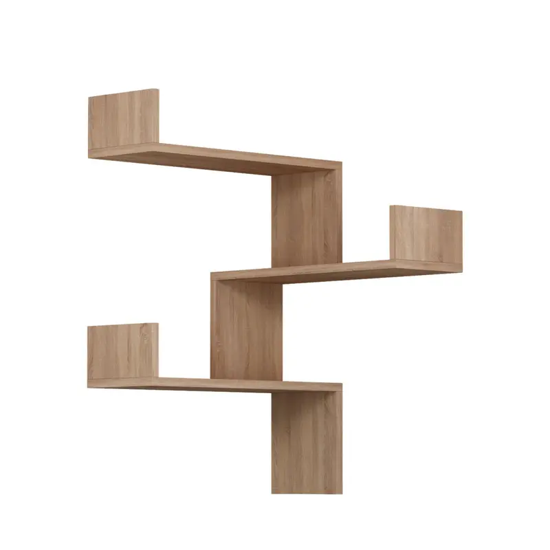 Lucia - Estantería de esquina de pared de madera L60cm