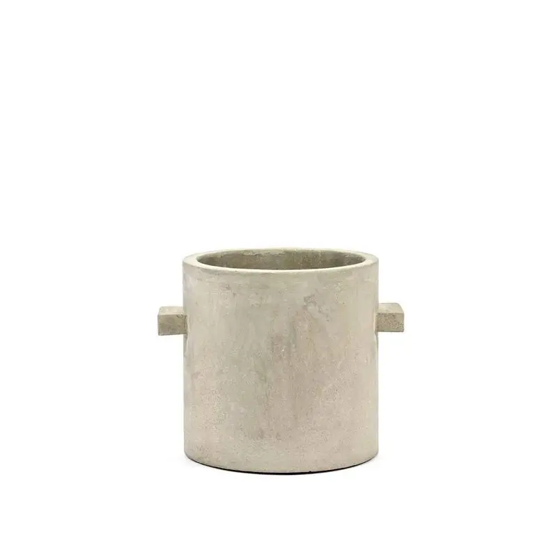 Macetero Cemento Rond Naturel M 20 x 20