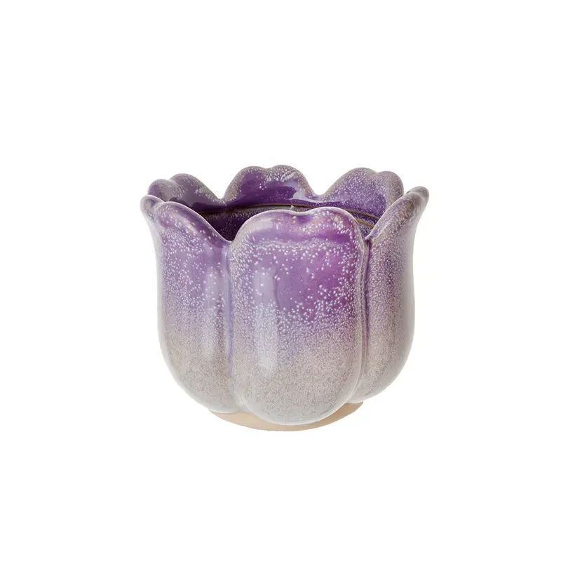 Macetero ceramica  violeta
