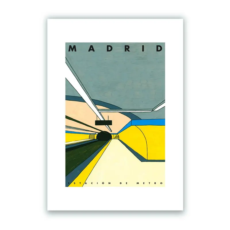 Madrid - Estación de Metro Impresión Giclée