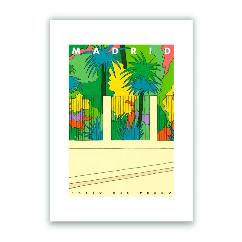 Madrid - Paseo del Prado Impresión Giclée