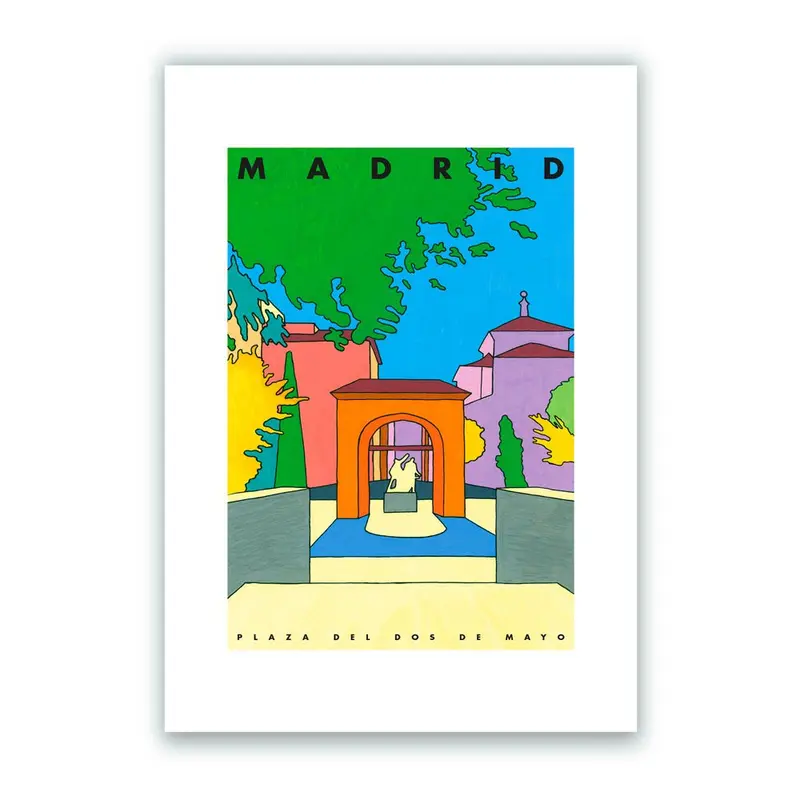 Madrid - Plaza de Dos de Mayo Impresión Giclée