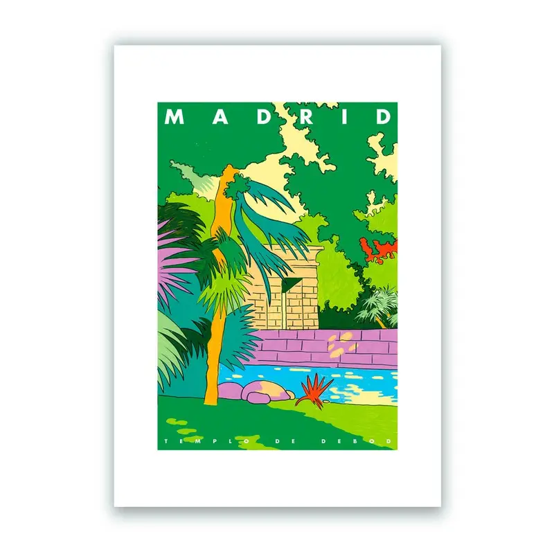 Madrid - Templo de Debod Impresión Giclée