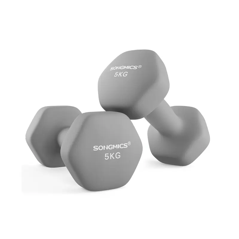 Mancuernas Hexagonales con Superficie de Vinilo para Fitness Ejercicio