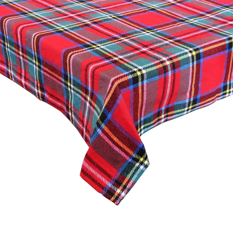 MANTEL ALGODÓN CUADRADOS ESCOCESES 140x140CM
