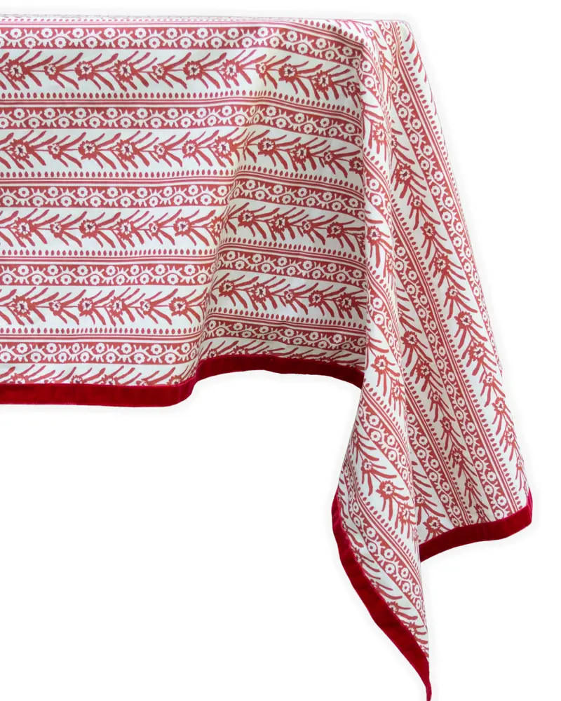 MANTEL CUADRADO CASTAÑO (rojo)