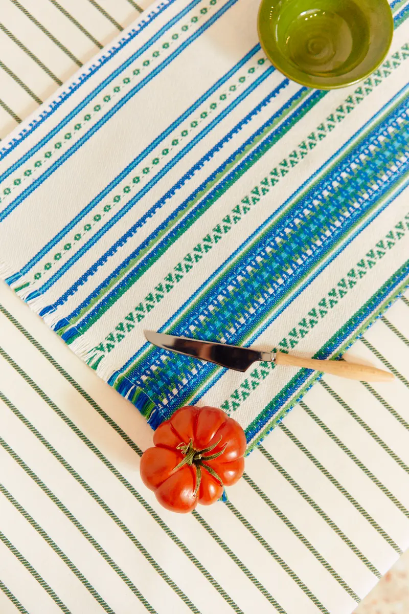 Mantel individual tejido manchego hierbabuena (pack de 2)