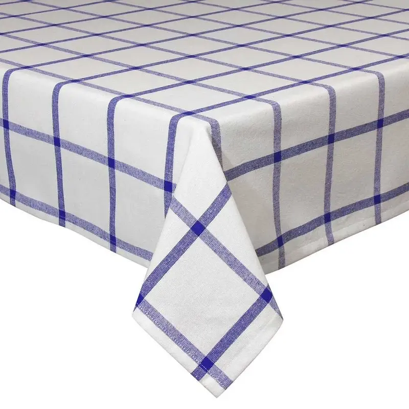 MANTEL PICNIC CUADROS AZUL