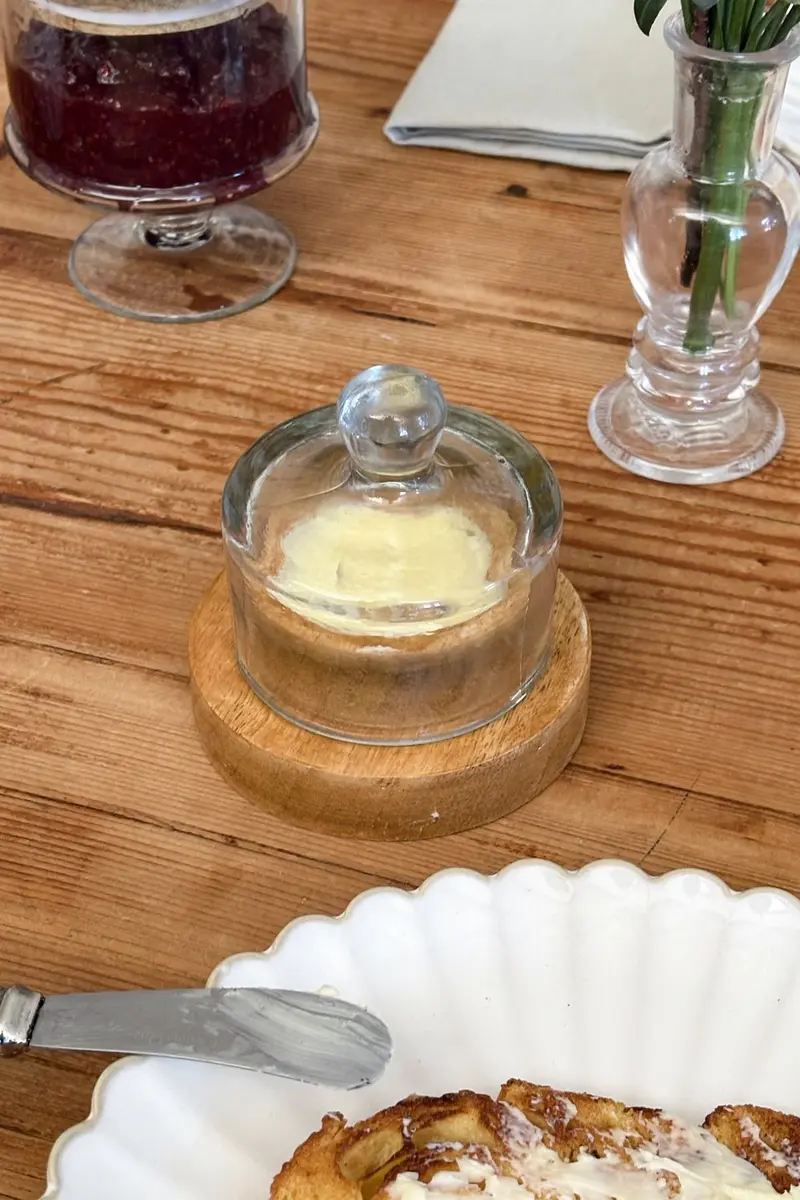 Mantequillero Redondo Con Tapa De Cristal