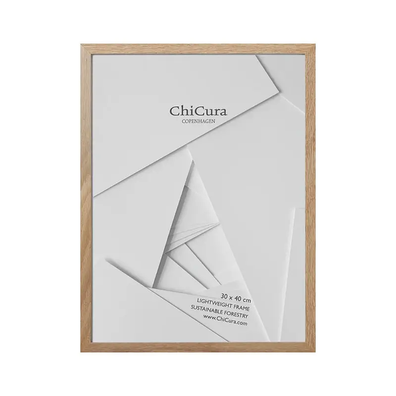 Marco de Madera 30x40 Cristal Roble