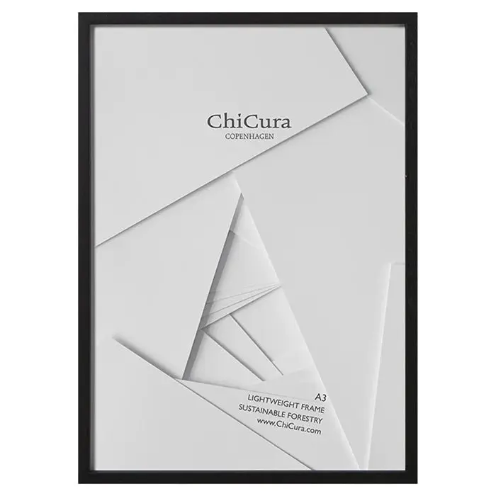 Marco de Madera A3 Cristal Negro