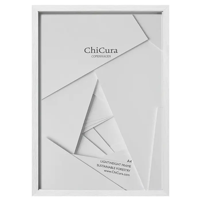 Marco de Madera A4 Cristal Blanco
