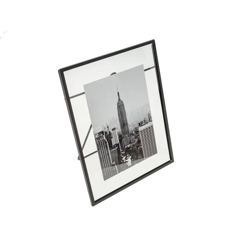 MARCO FOTO HIERRO CRISTAL 20X25 NEGRO