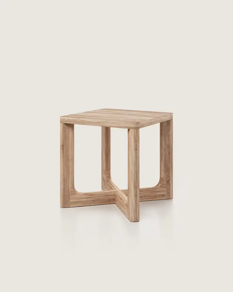 Mesa Amazonas auxiliar cuadrada de madera de roble