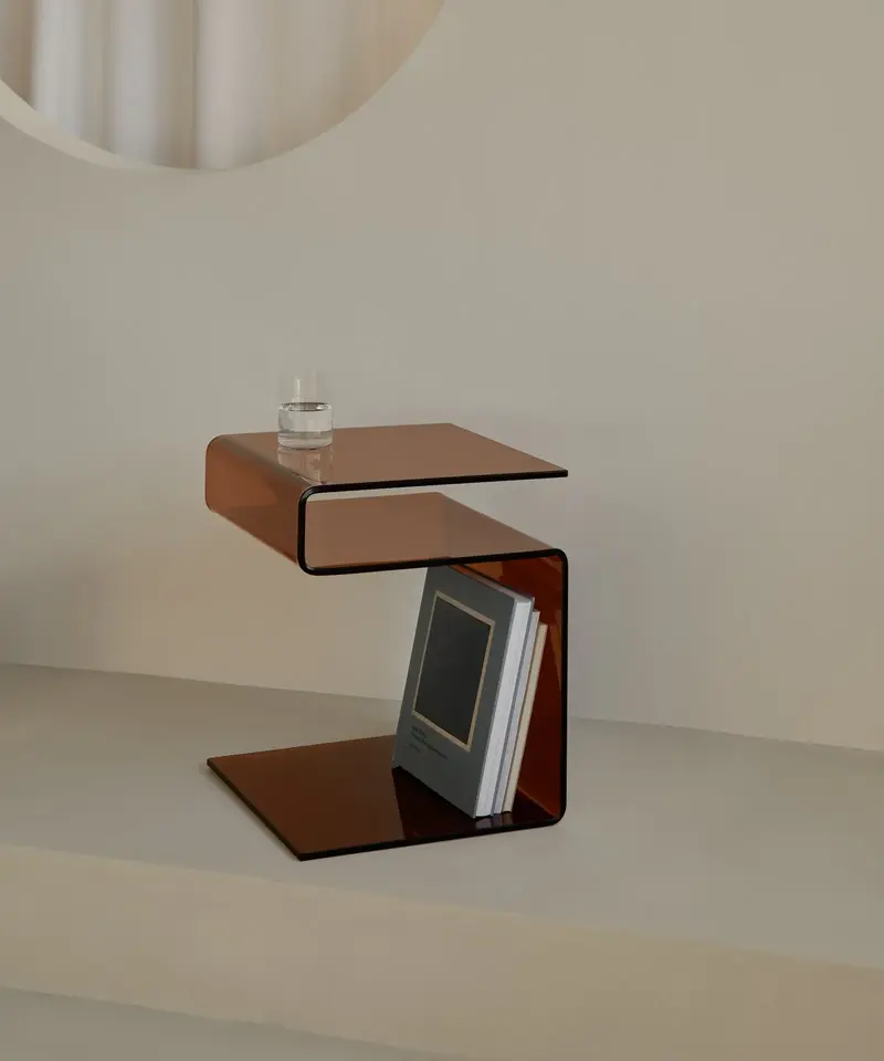 Mesa Auxiliar de Cristal Templado Saura