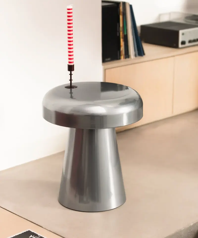 Mesa Auxiliar de Metal Mush (40x46 cm)