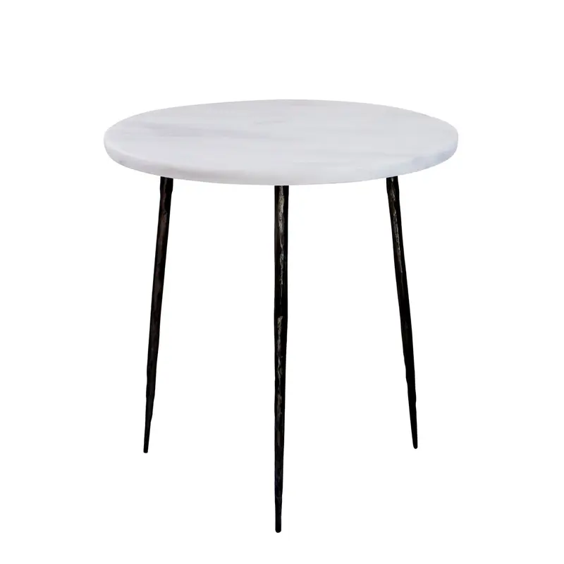 Mesa auxiliar Florence - Mármol blanco griego - 40×40×40cm