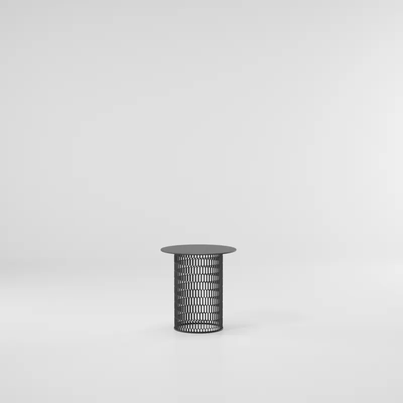 Mesa auxiliar Mesh Ø48 | Superficie aluminio