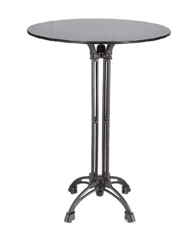 Mesa bar Shire 4 alta  tapa mármol redondo 60cm