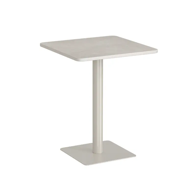 Mesa bistró cuadrada Erik – 60x60 cm – MicroPiel Latte