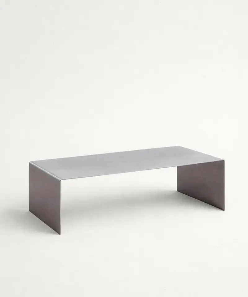 Mesa Centro de Metal Templado Claire (100x37 cm)