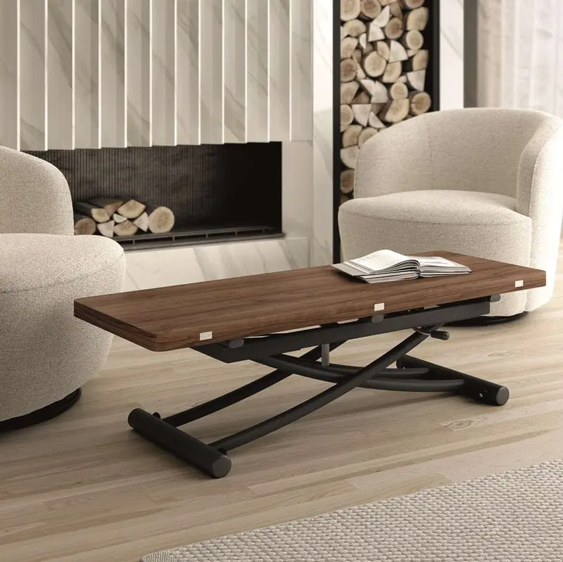 Mesa centro elevable convertible mesa comedor mod. CINNIA