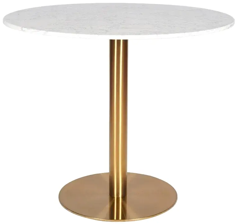 Mesa comedor base inox dorada mármol  Ø60-80-90-100 cm