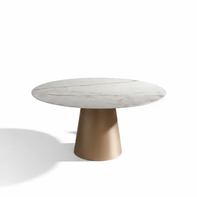 Mesa comedor de diseño circular modelo RTVG
